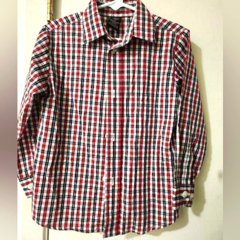 Docker's 4T  button-down long sleeve shirt.